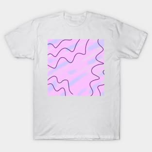 Pink blue purple watercolor abstract art T-Shirt